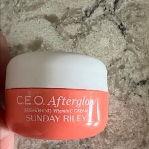 4/$14 Sunday Riley C.E.O. Afterglow Brightening Vitamin C Cream, 0.3 oz, New